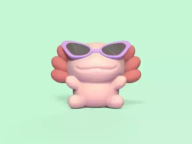 Axolotl Glasses 3D print model