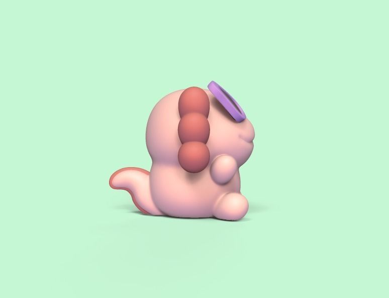 Axolotl Glasses 3D print model_2