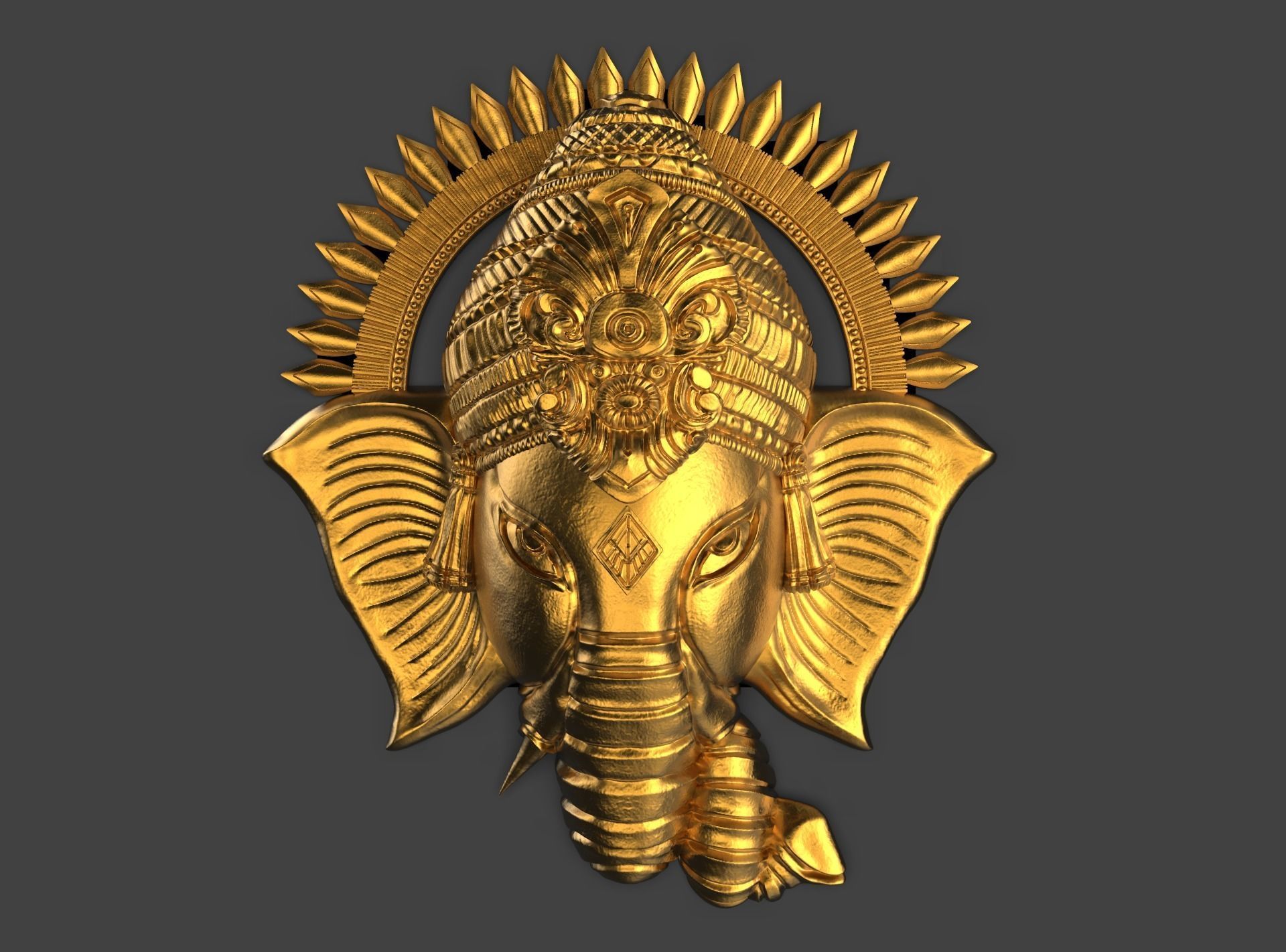 GANESH HEAD MODEL 3D model_5