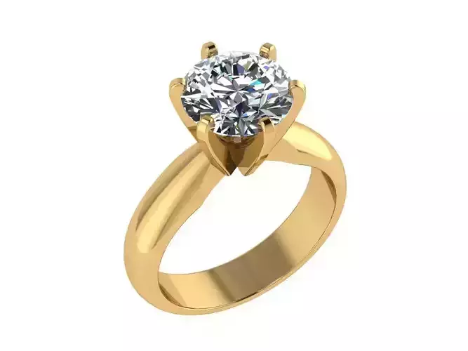 Ring105 solitaire diamond engagement ring gold