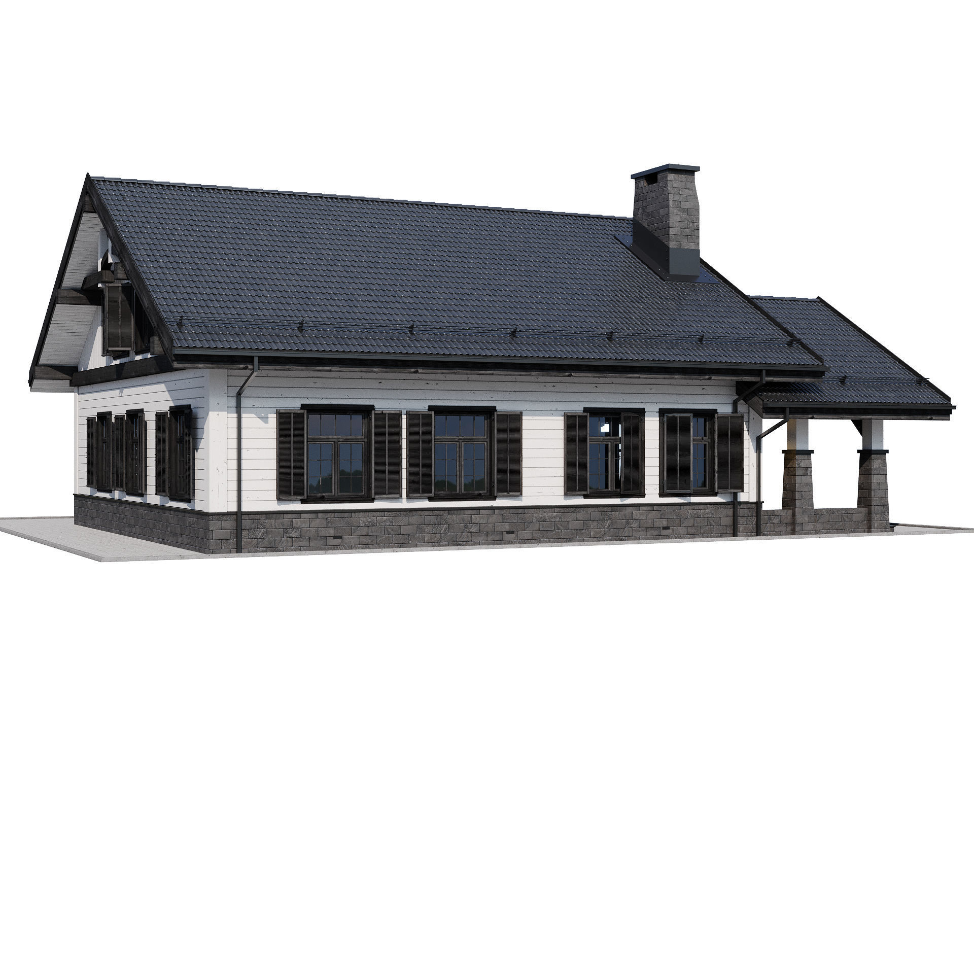Modern house 20 3D model_6