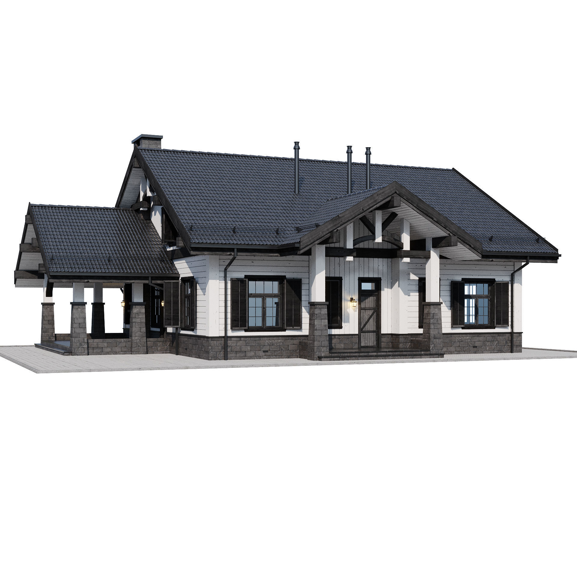 Modern house 20 3D model_8
