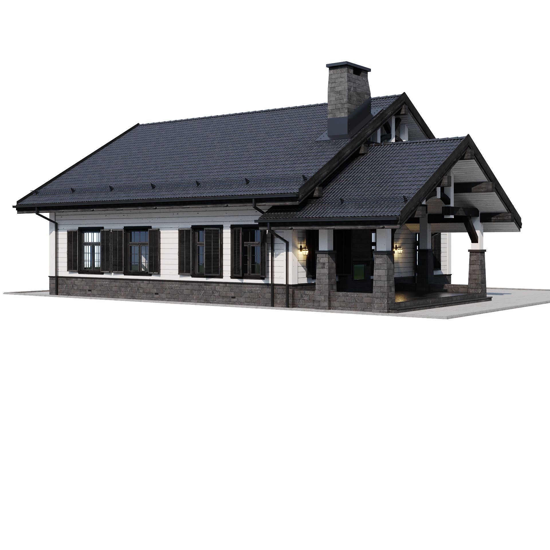 Modern house 20 3D model_11