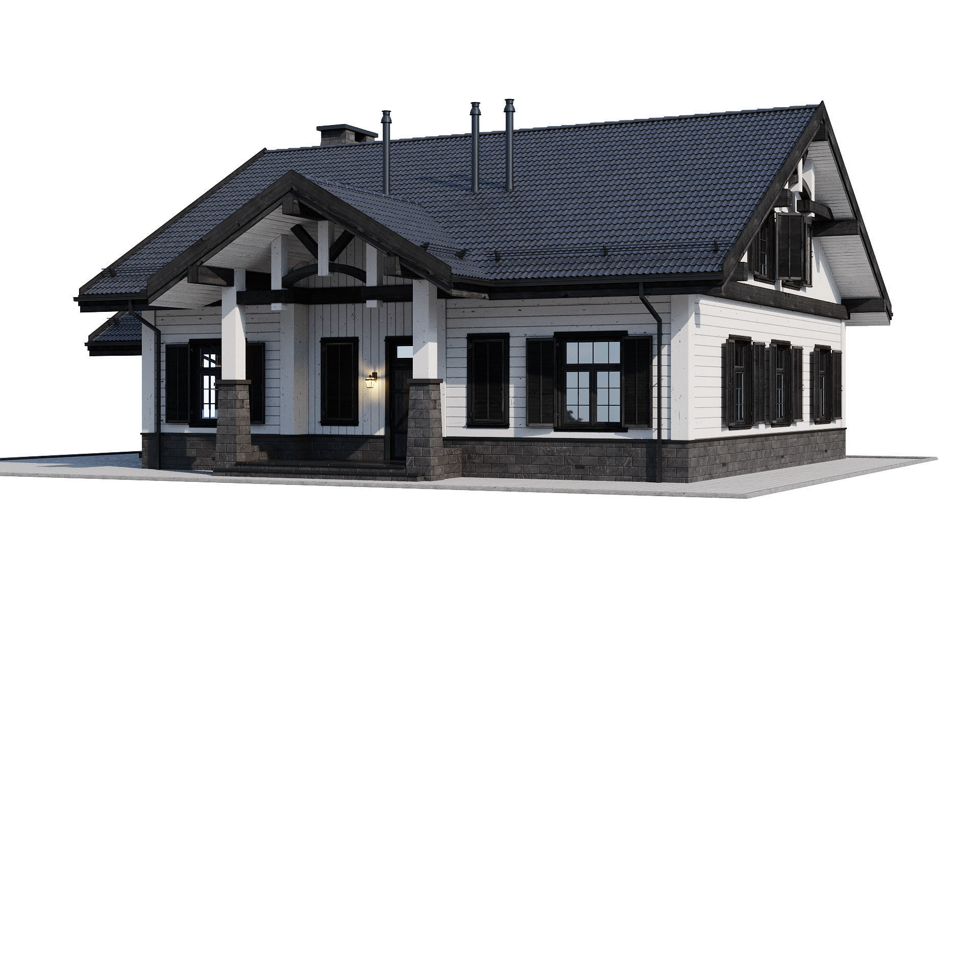 Modern house 20 3D model_9
