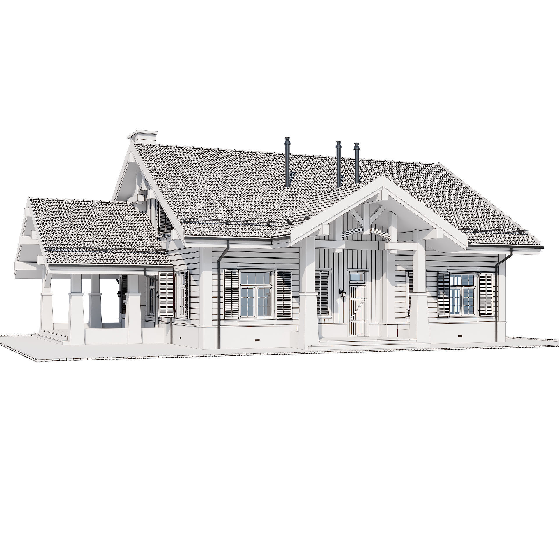Modern house 20 3D model_16