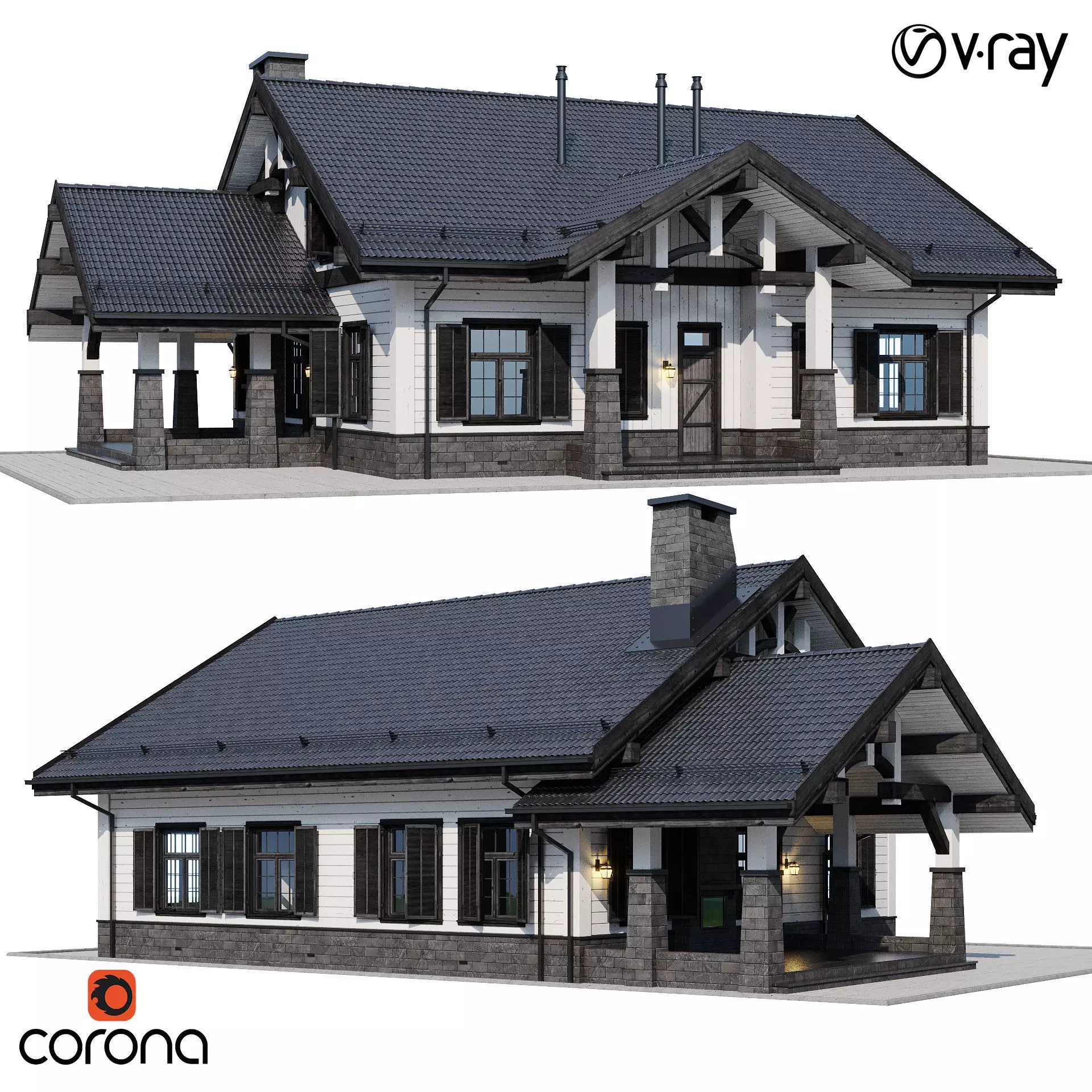 Modern house 20 3D model_0