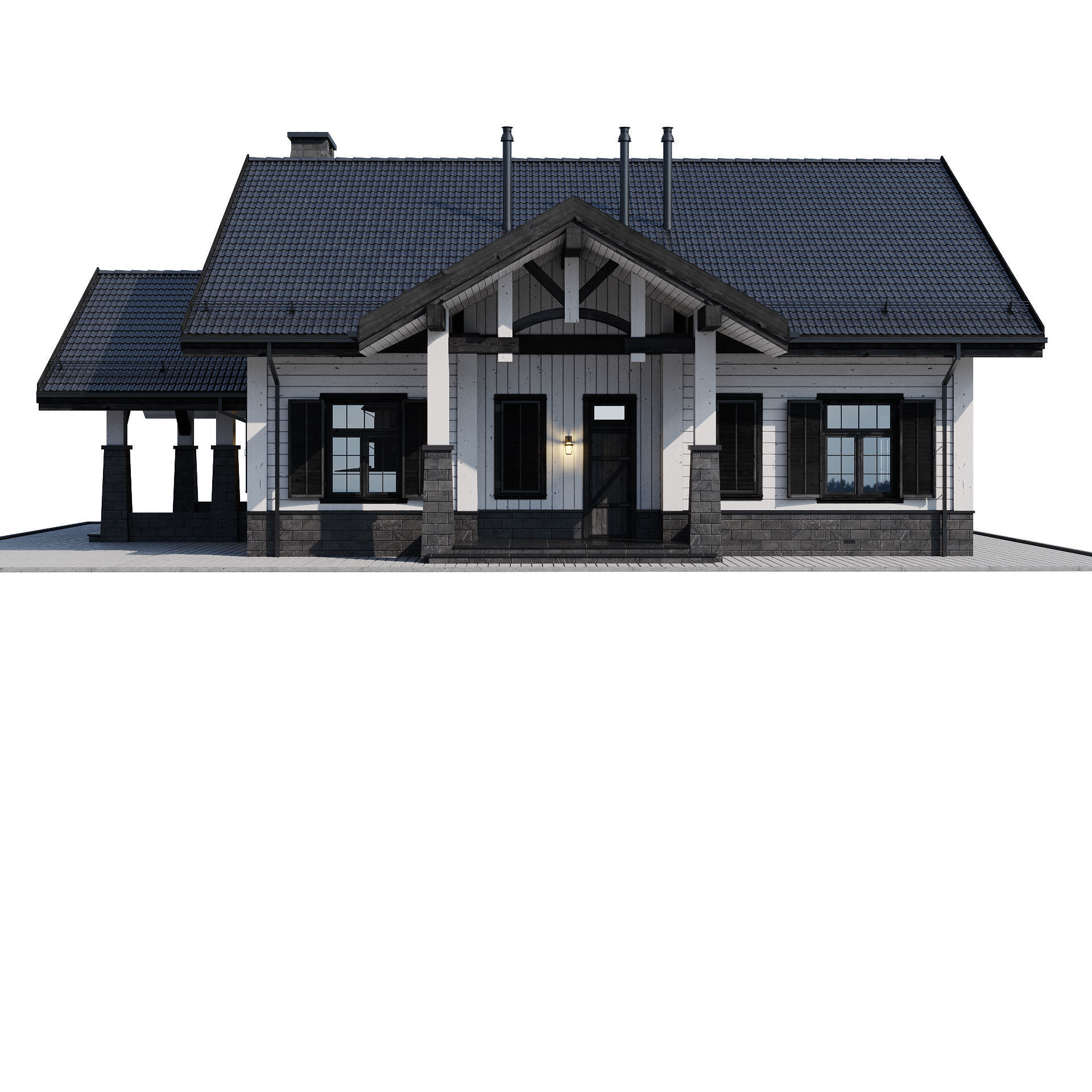 Modern house 20 3D model_12