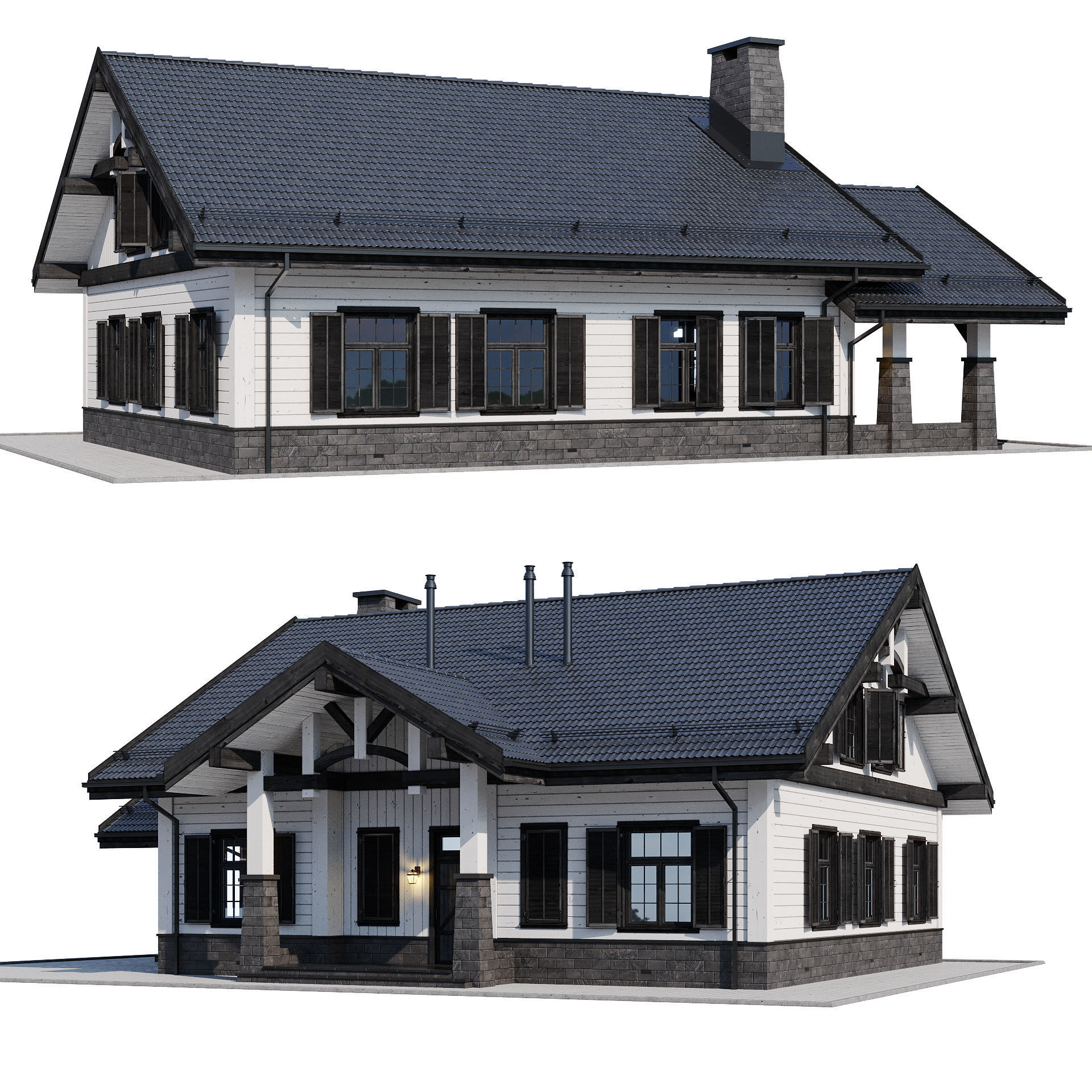 Modern house 20 3D model_7
