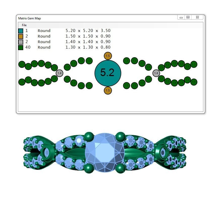Ring106 gold engagement ring with diamonds 3D print model_6