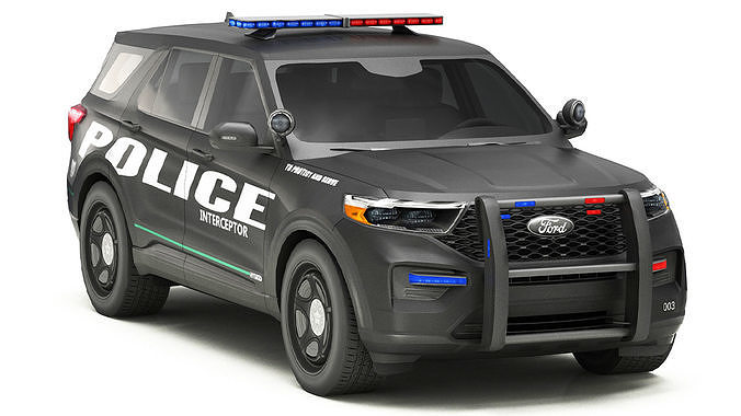 Car Police 1 Low-poly 3D model