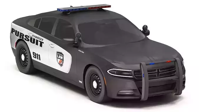 Car Police 3 Low-poly 3D model Car Police 3 Low-poly 3D model