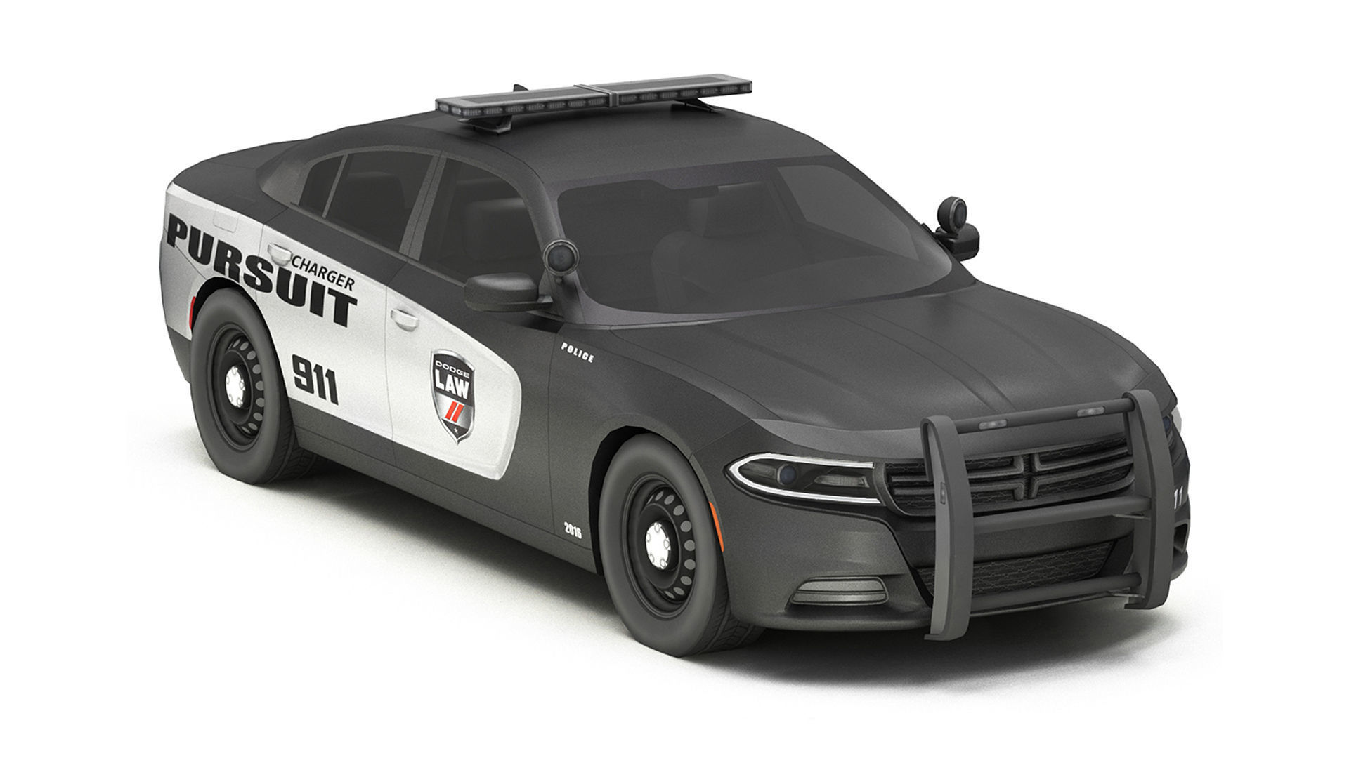 Car Police 3 Low-poly 3D model_1