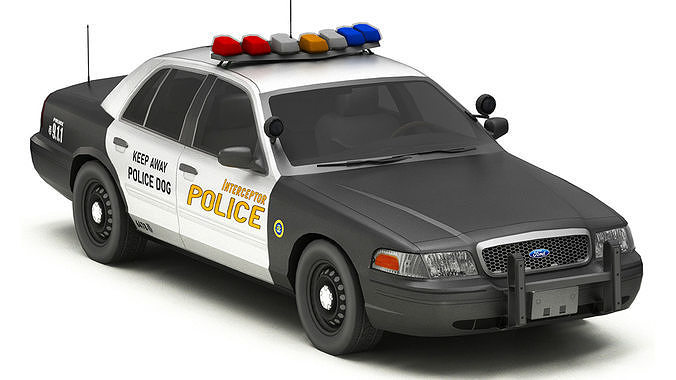 Car Police 4 Low-poly 3D model
