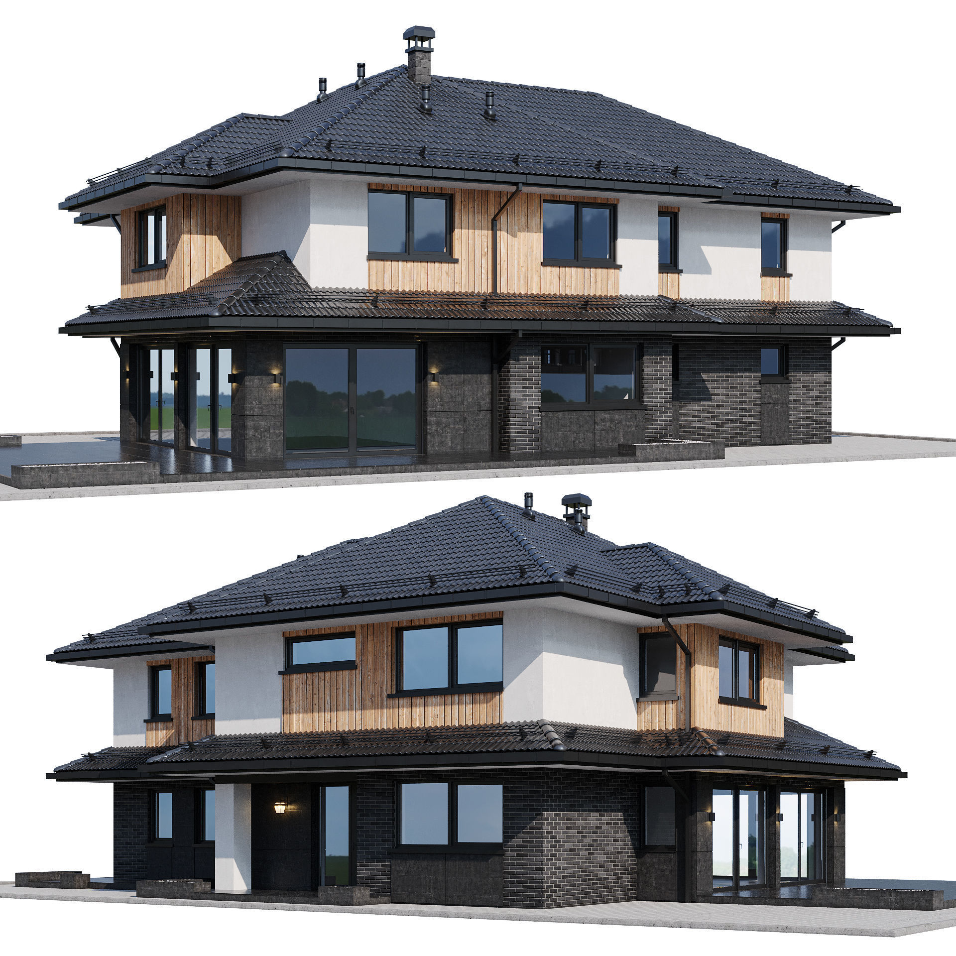 Modern house 24 3D model_1