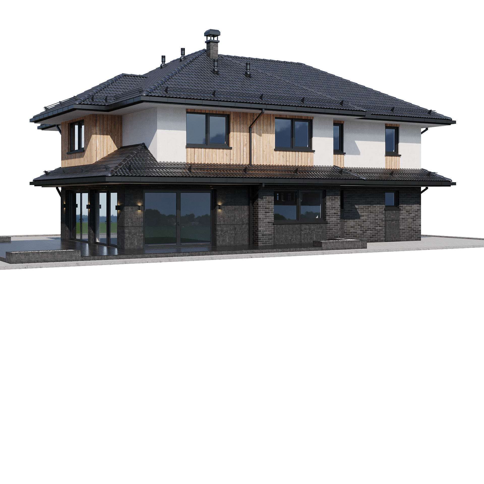Modern house 24 3D model_4