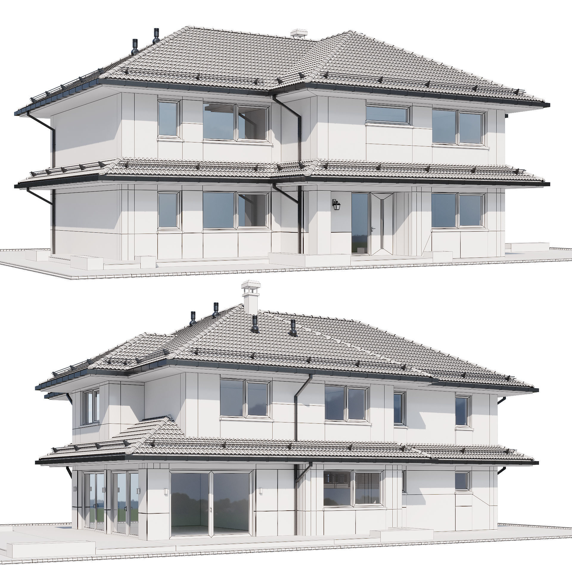 Modern house 24 3D model_6