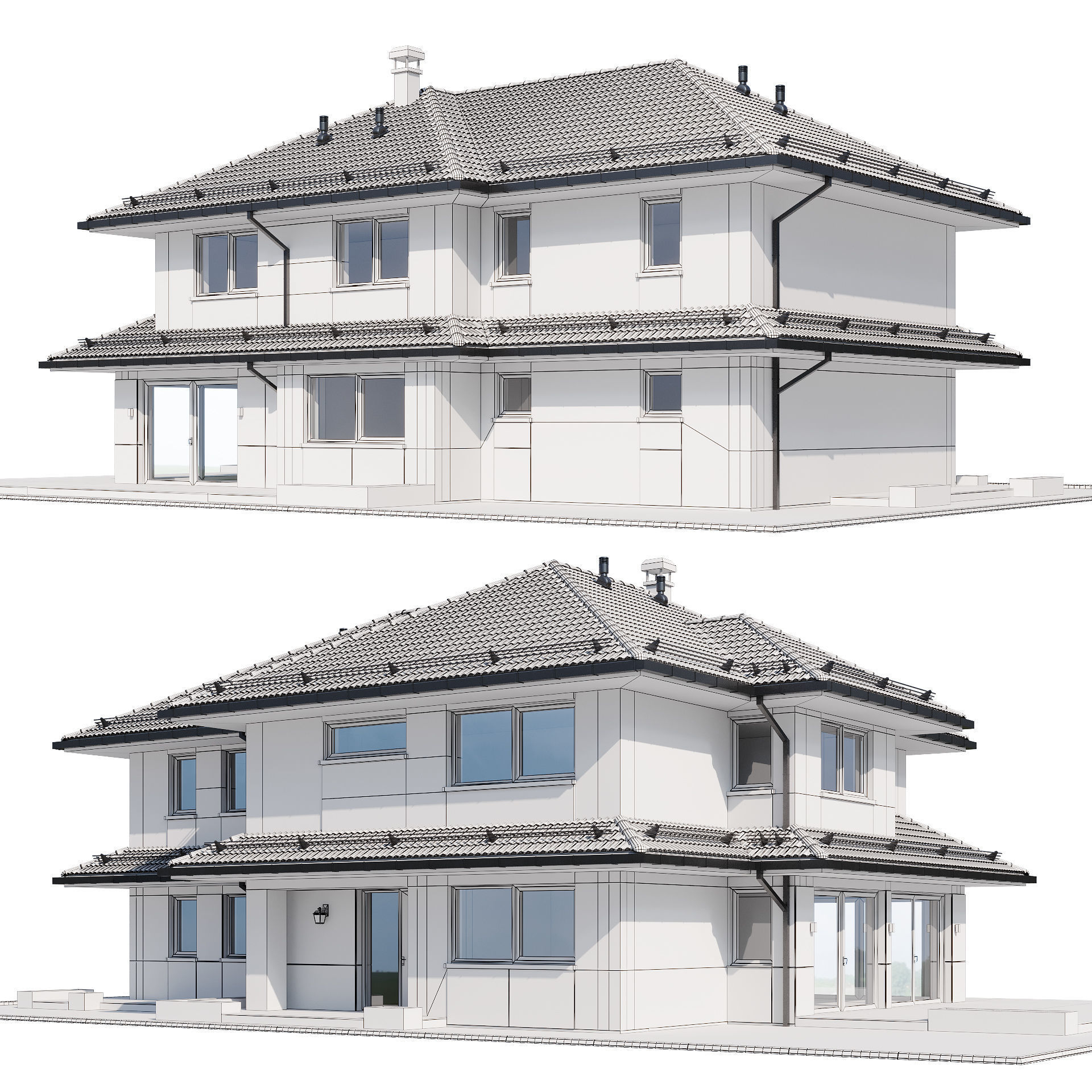 Modern house 24 3D model_8