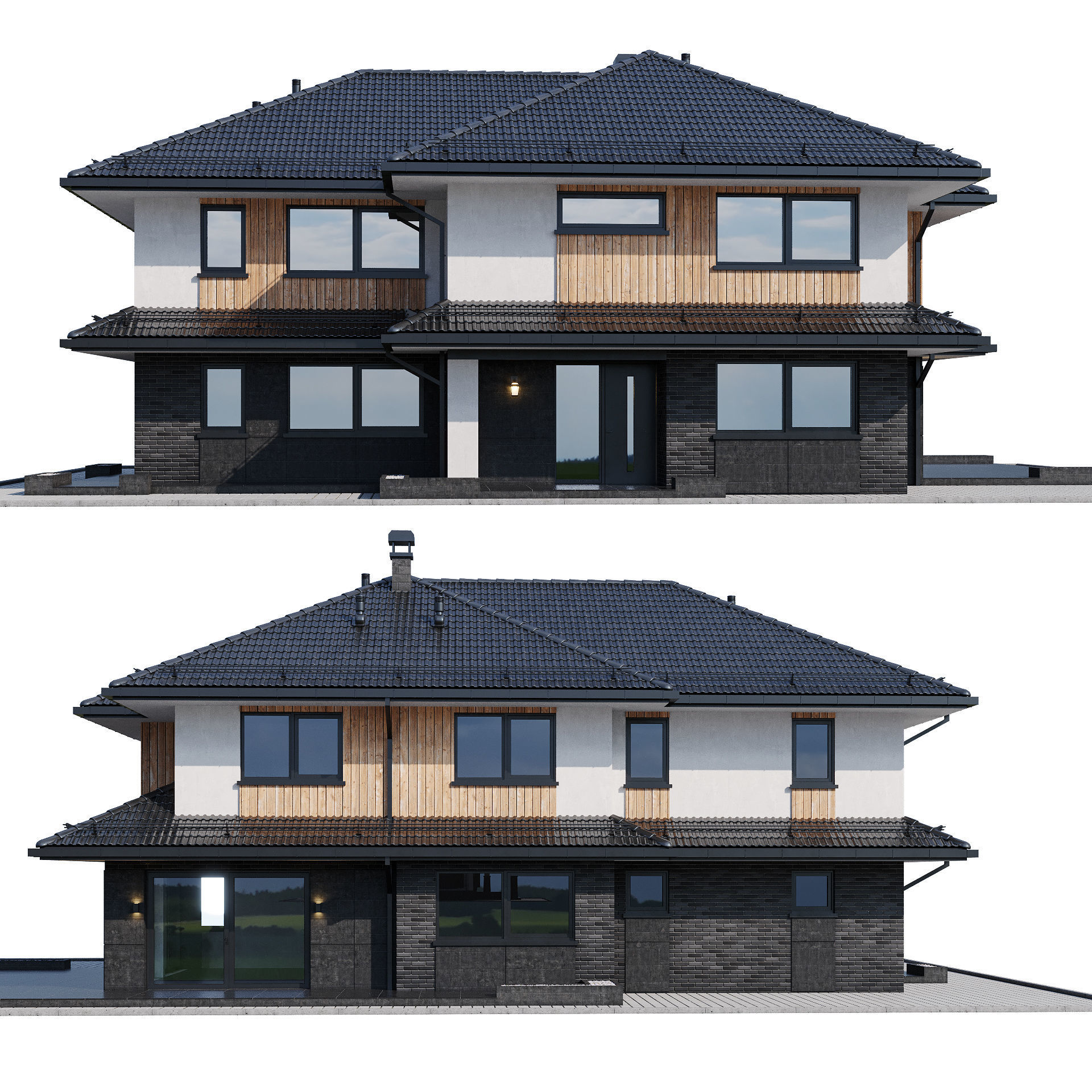 Modern house 24 3D model_2