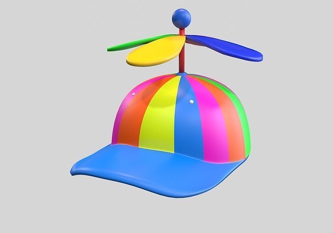cartoon cap 3D model