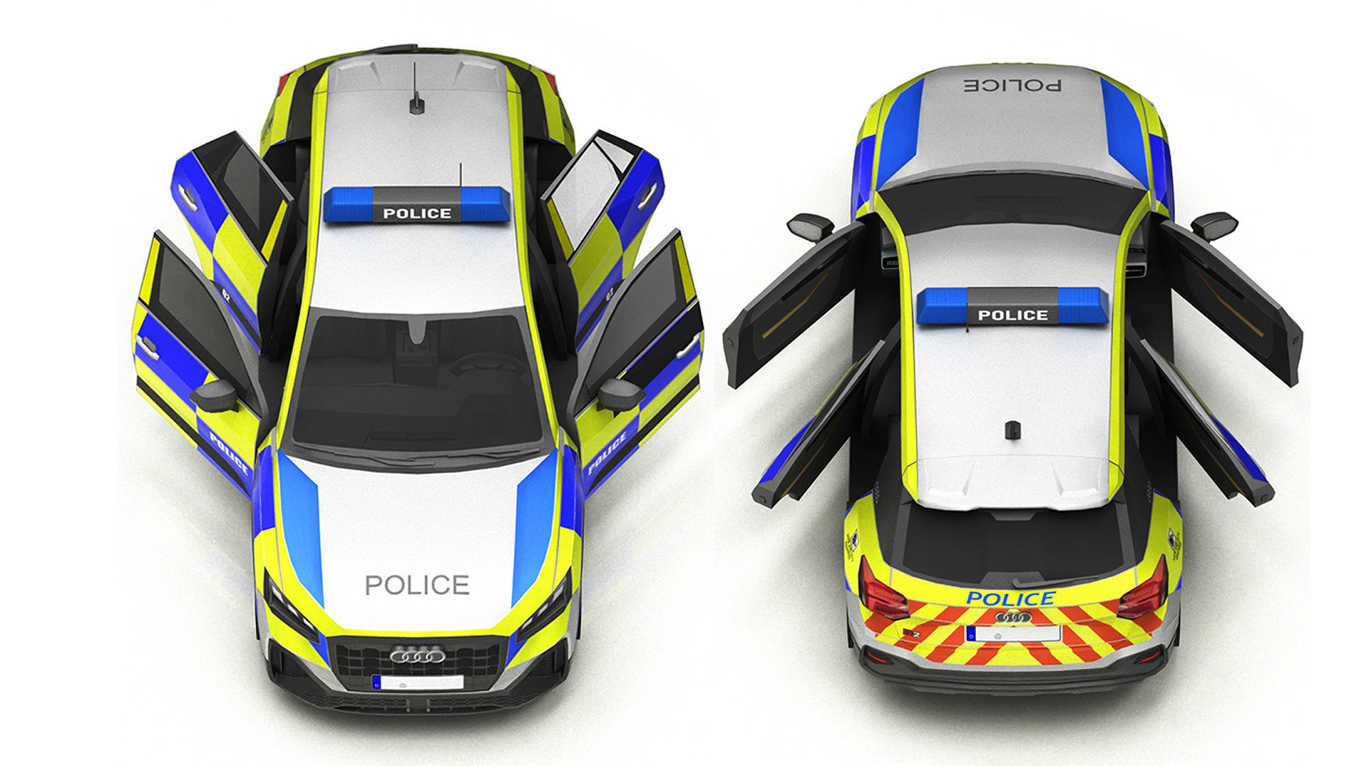 Car Police 7 Low-poly 3D model_4
