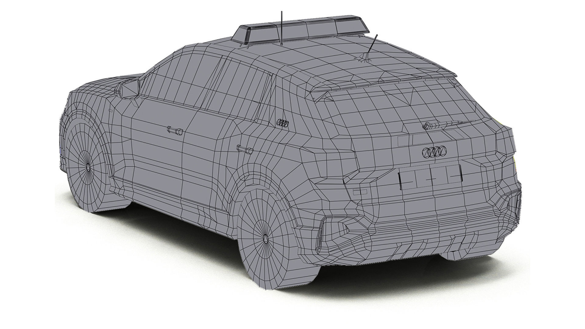 Car Police 7 Low-poly 3D model_6