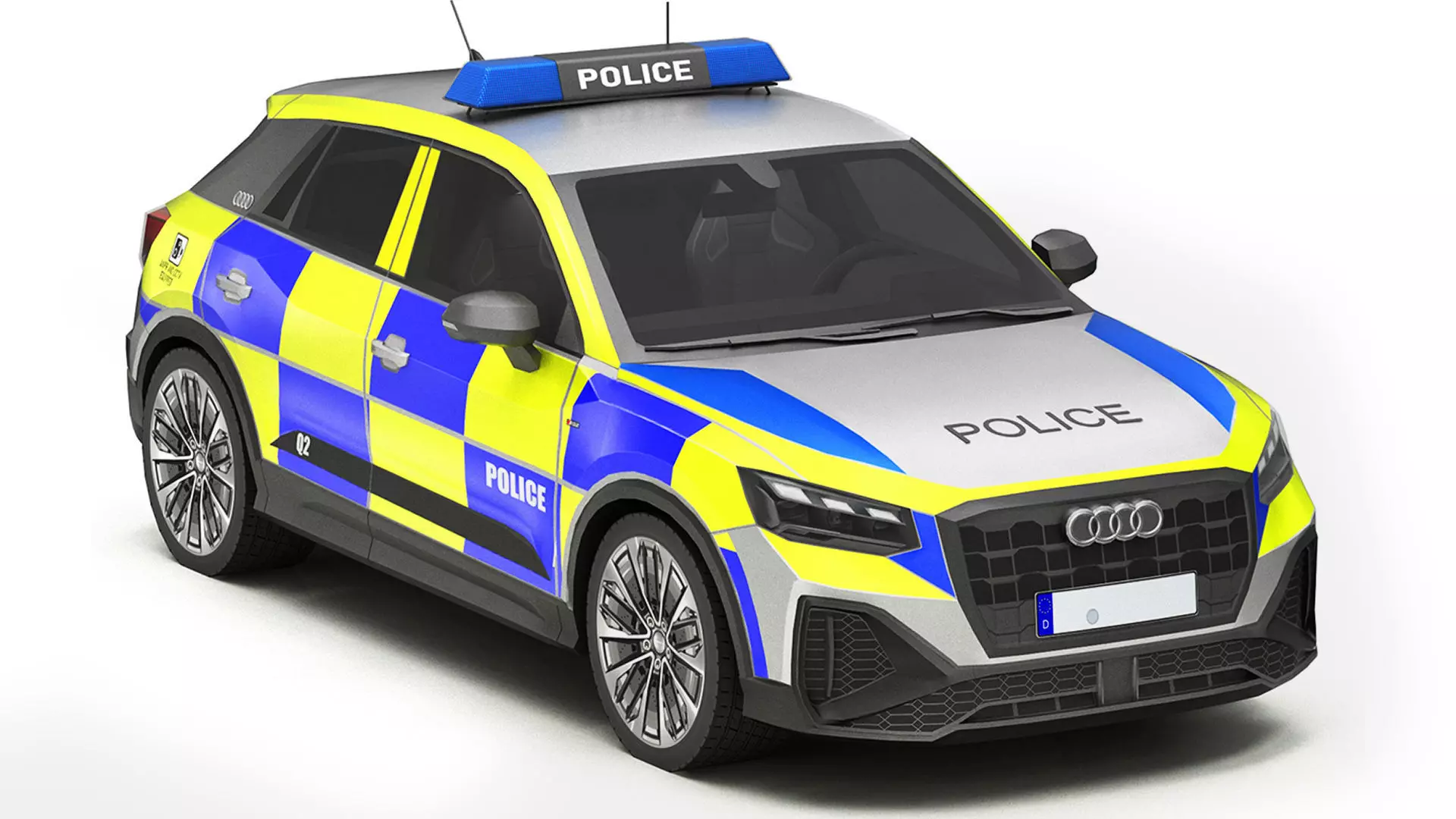 Car Police 7 Low-poly 3D model_0
