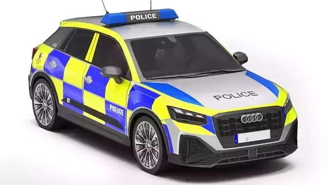Car Police 7 Low-poly 3D model