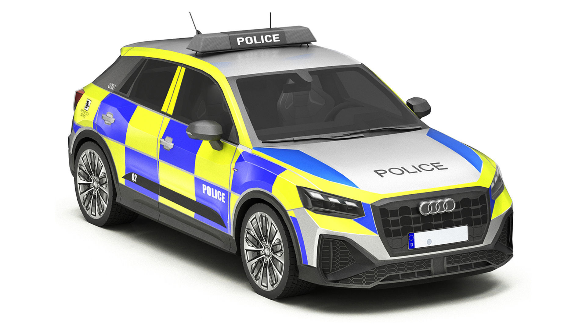 Car Police 7 Low-poly 3D model_1