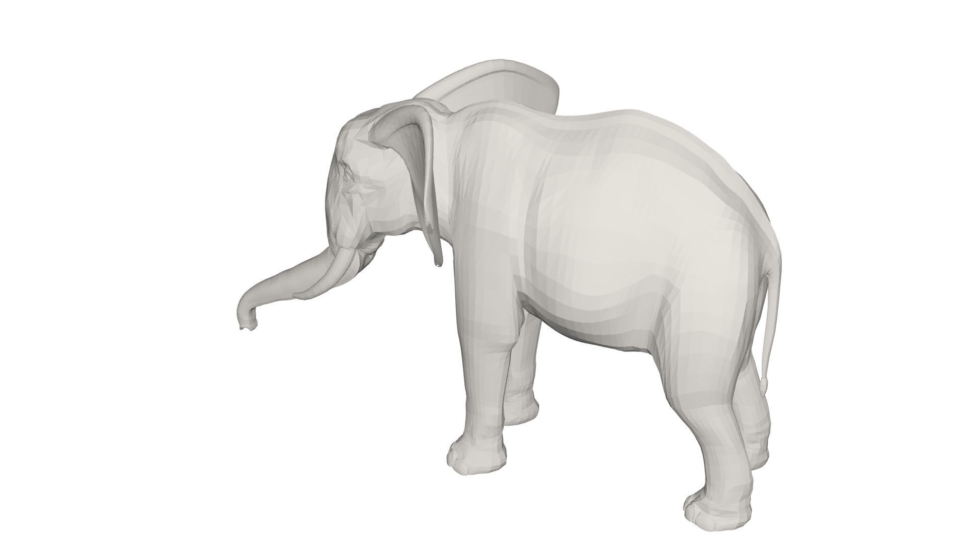 Elephant with long tusks 3D model_7