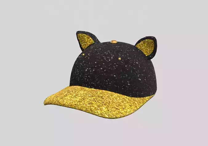 glittery stylistic cap 3D model
