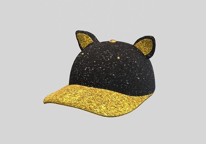 glittery stylistic cap 3D model