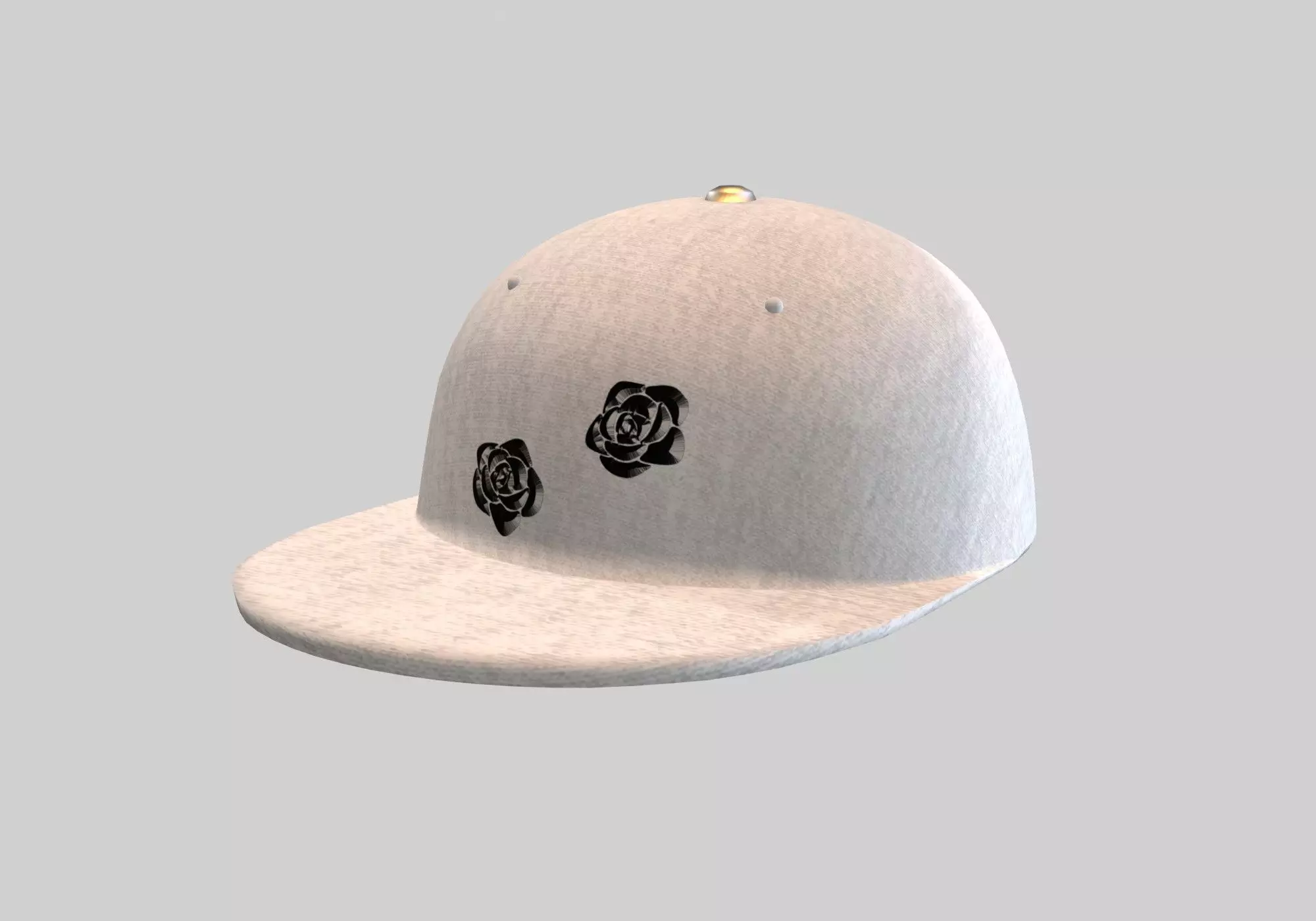 white stylistic cap 3D model