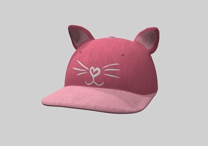 cute cat cap 3D model