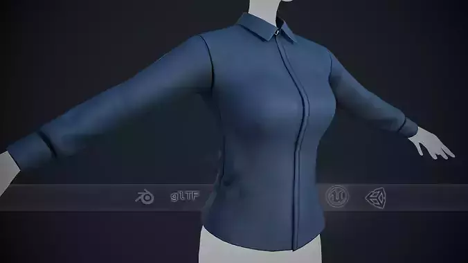 Female Blue Shirt Style 1