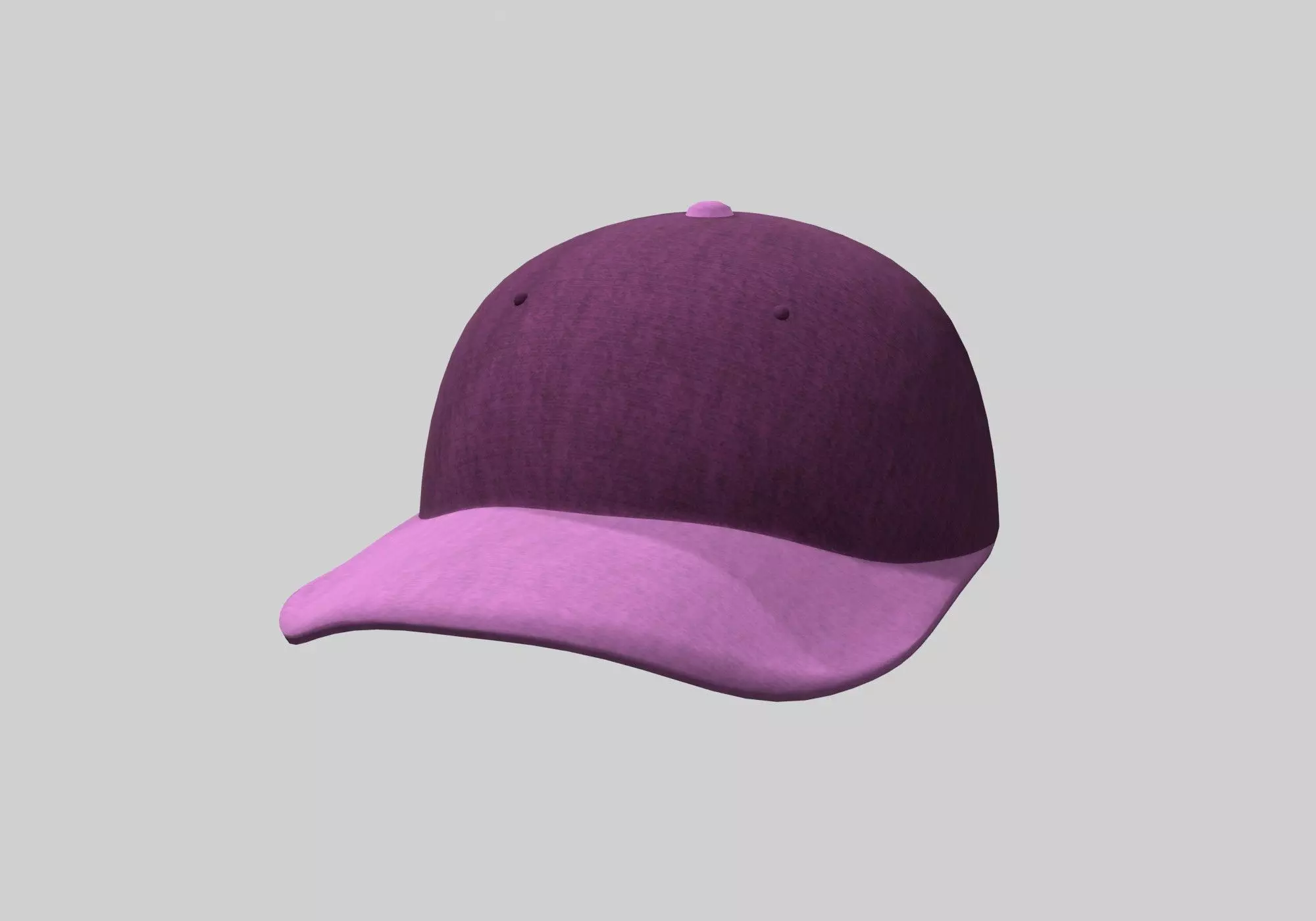 purple cap Low-poly 3D model