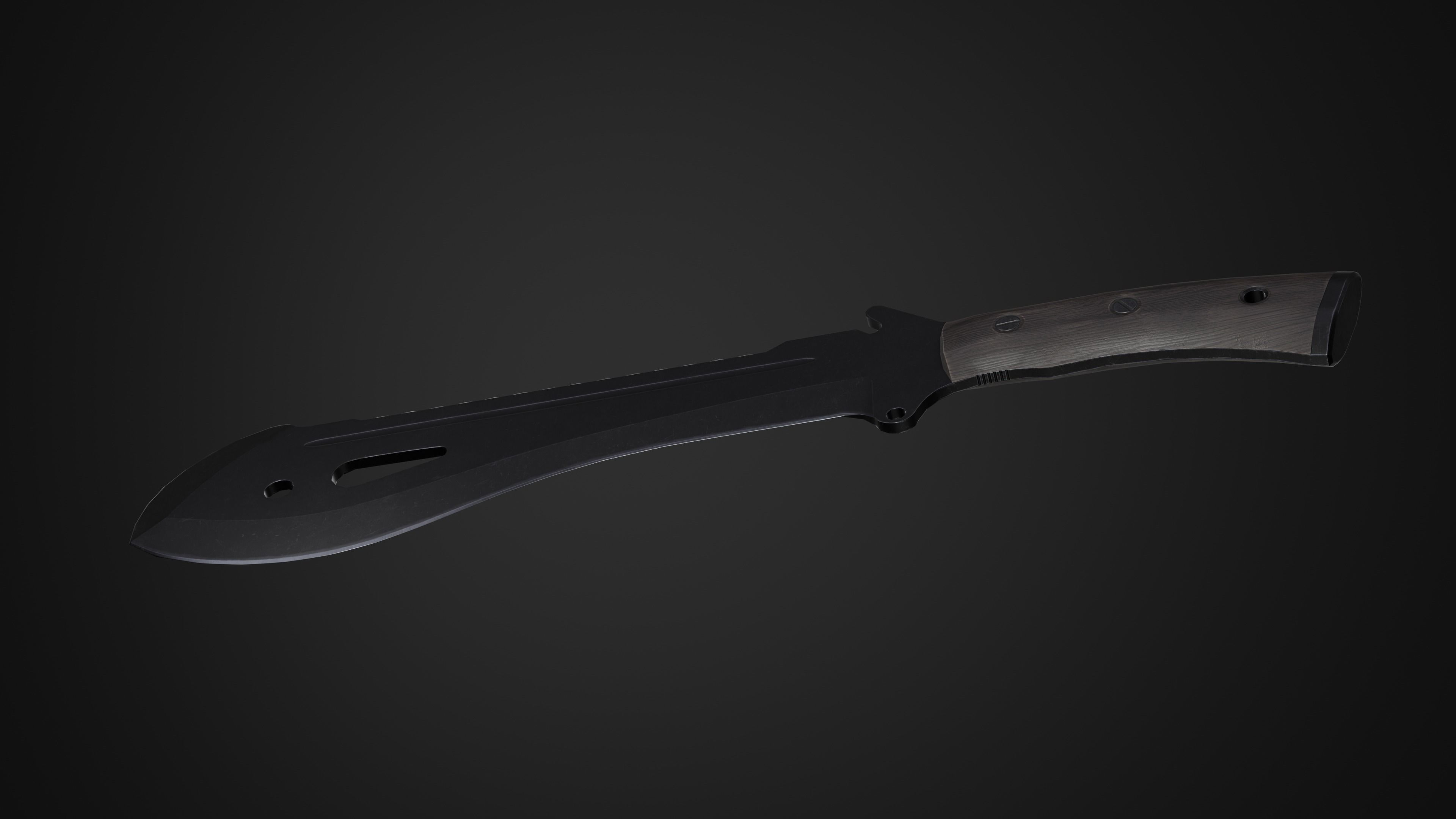 Machete v2 Low-poly 3D model_7
