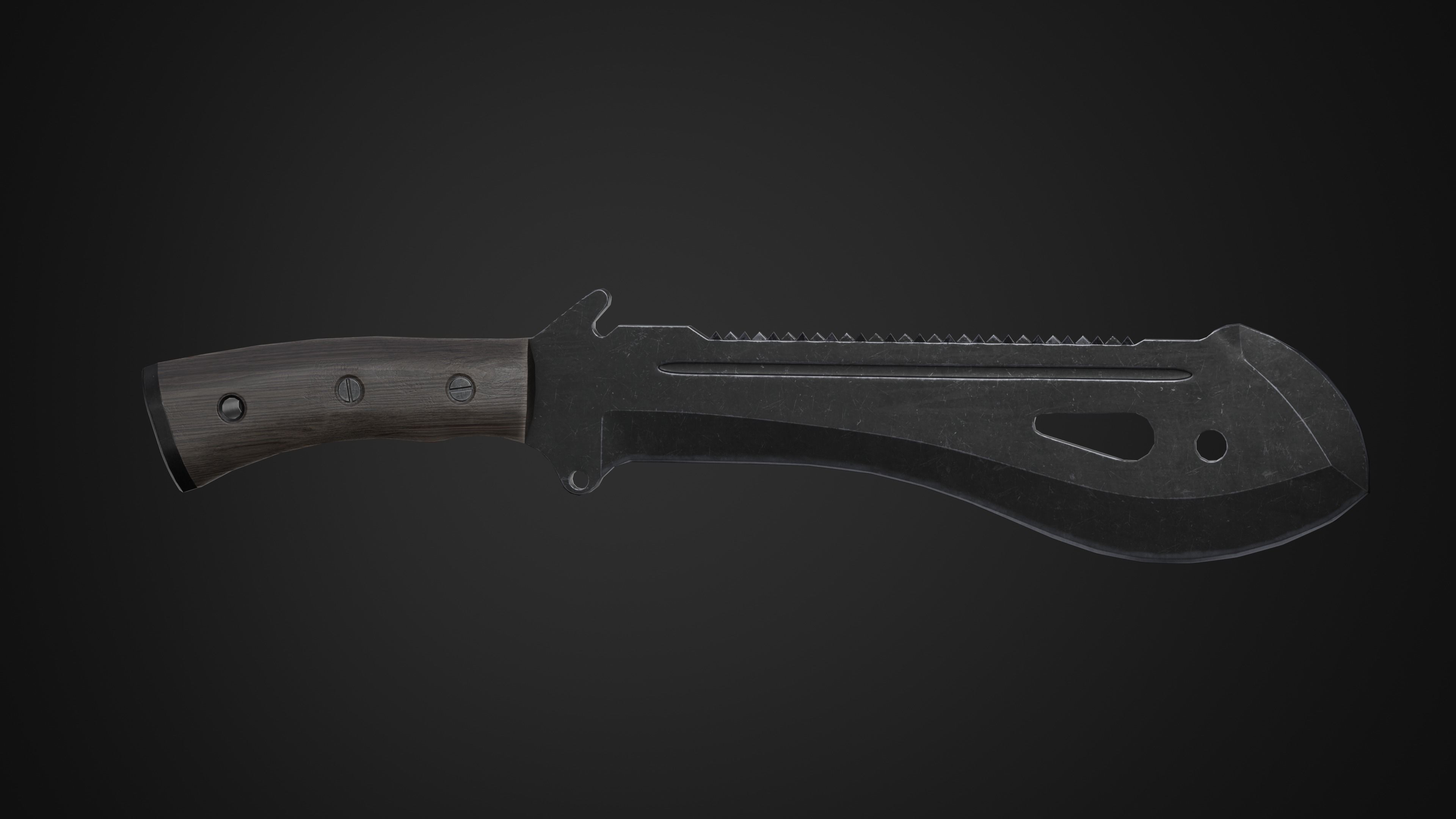Machete v2 Low-poly 3D model_10