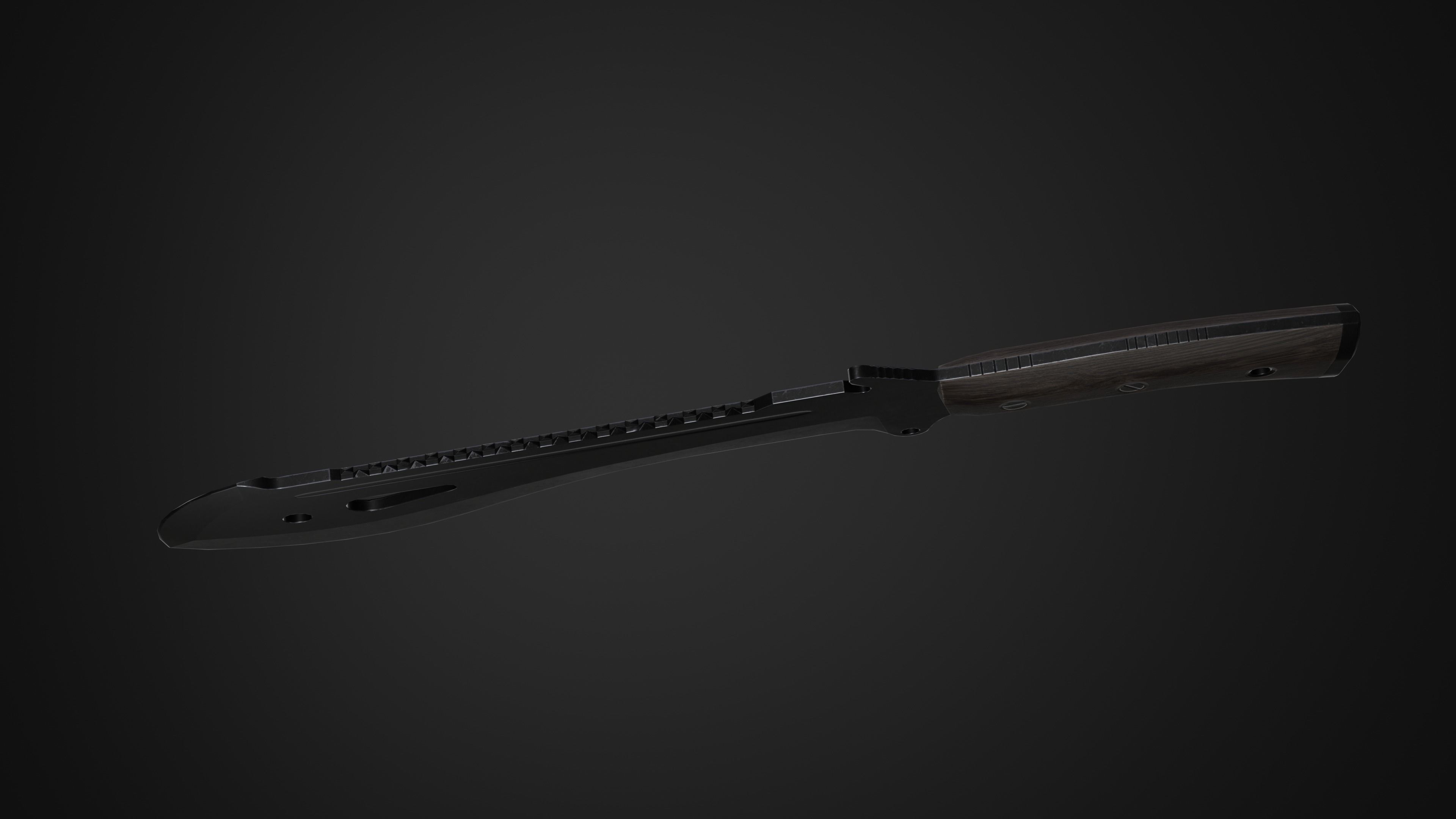 Machete v2 Low-poly 3D model_8