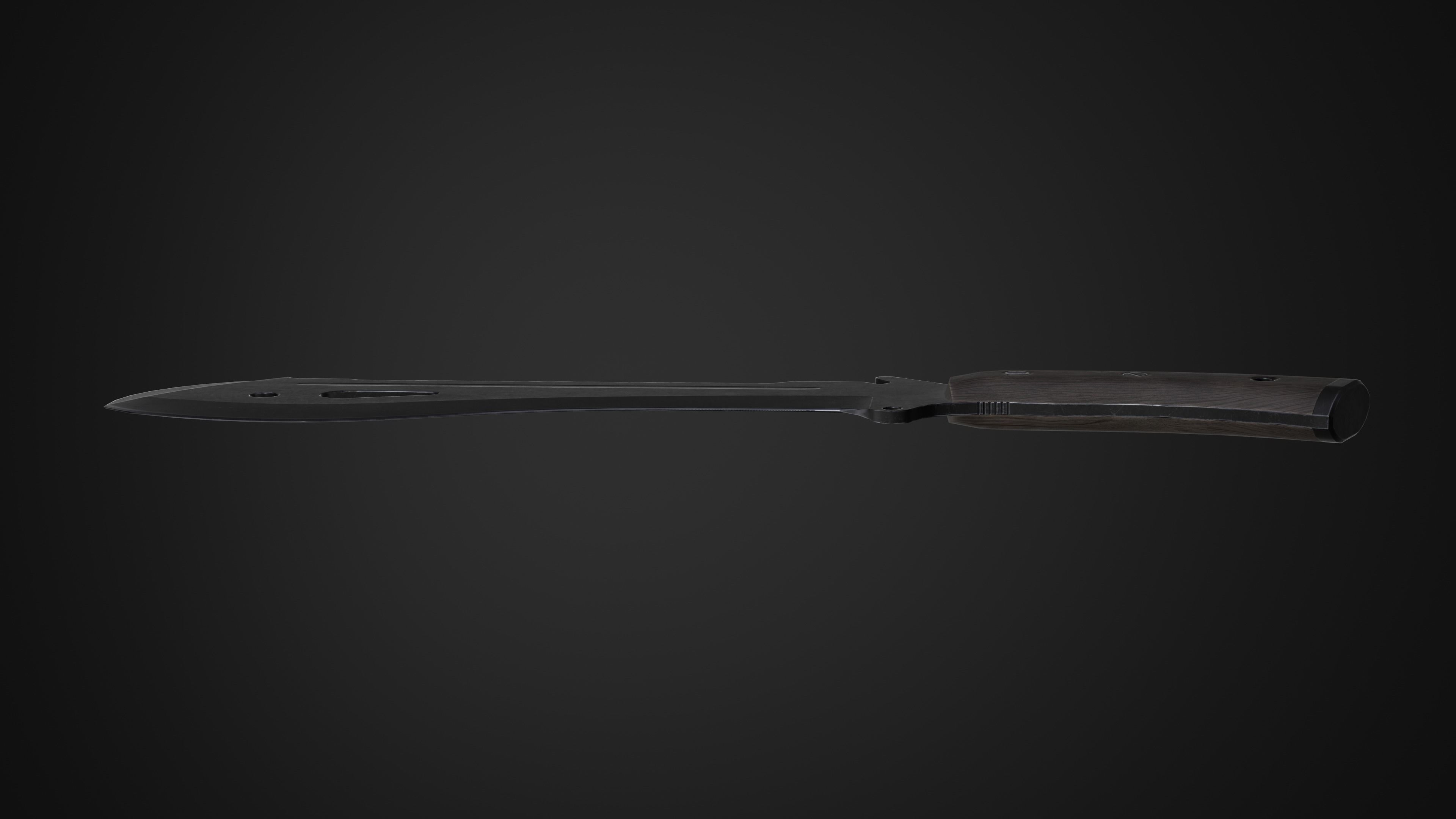 Machete v2 Low-poly 3D model_11