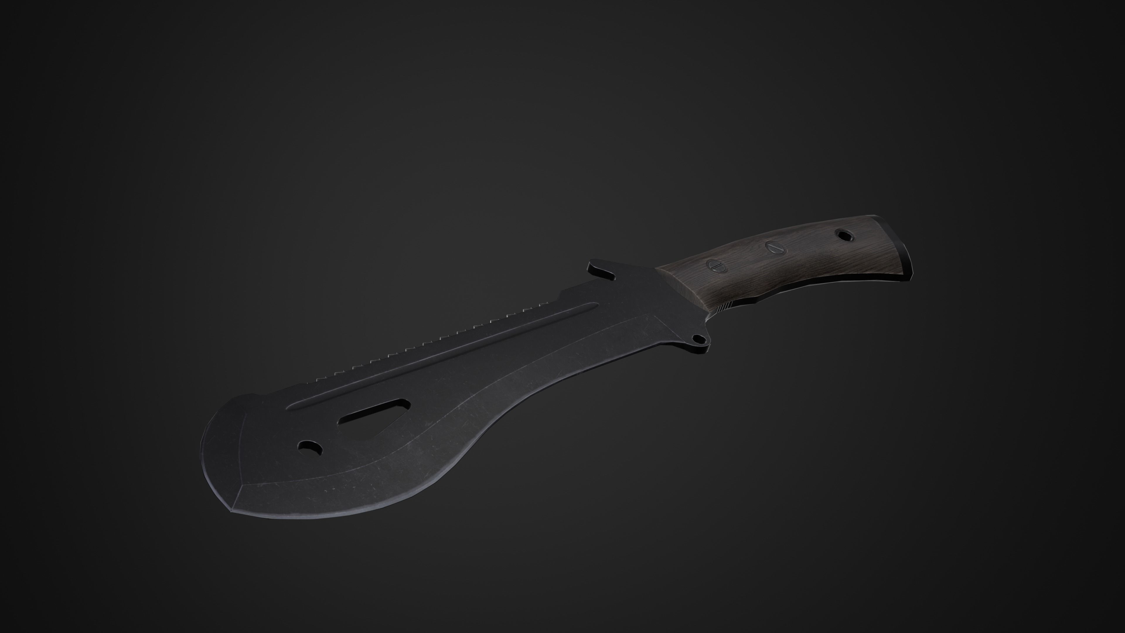Machete v2 Low-poly 3D model_13