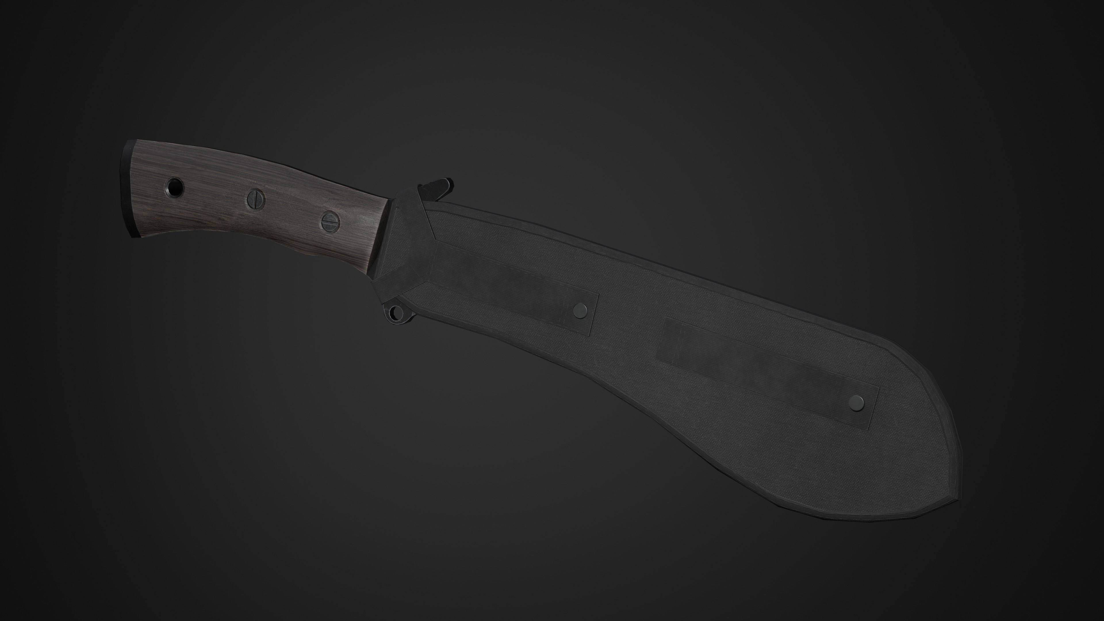 Machete v2 Low-poly 3D model_1
