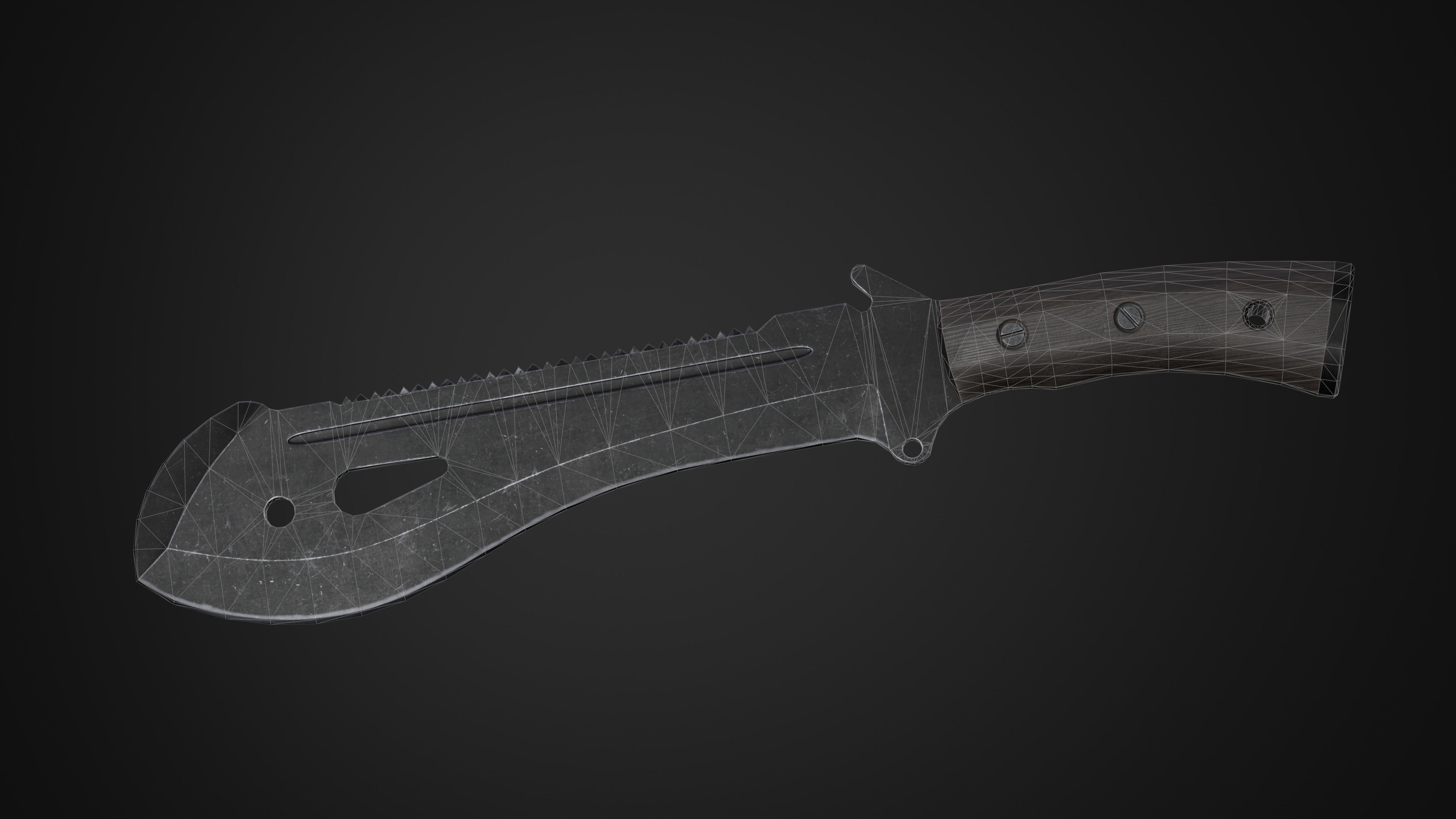 Machete v2 Low-poly 3D model_14
