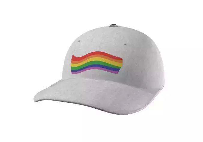 white LGBT symbol cap