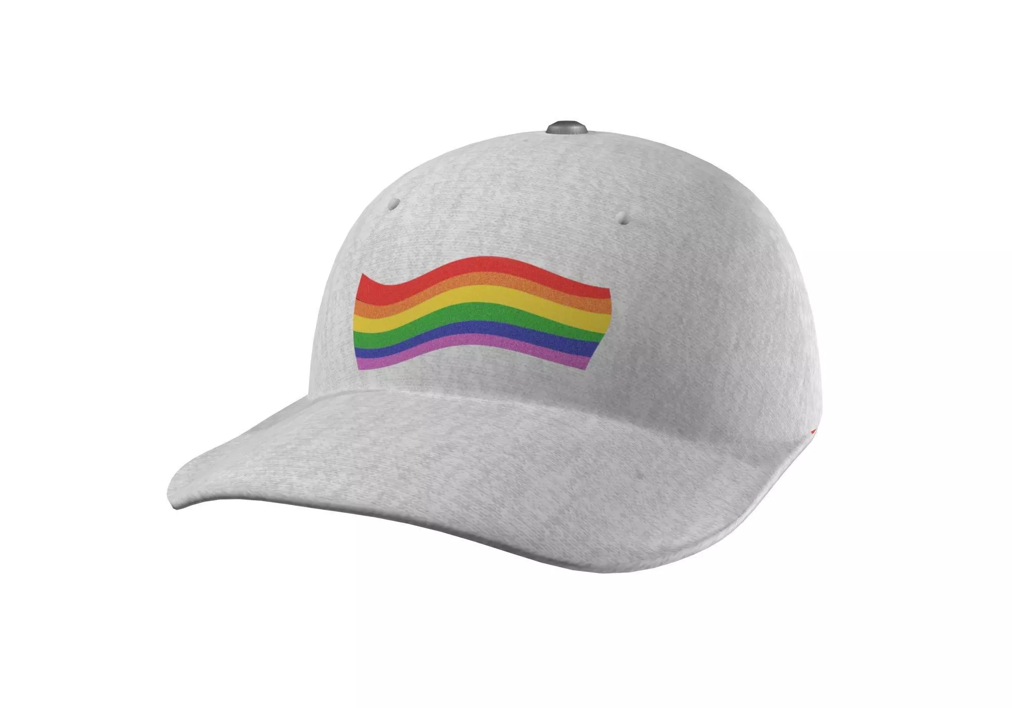 white LGBT symbol cap Low-poly 3D model