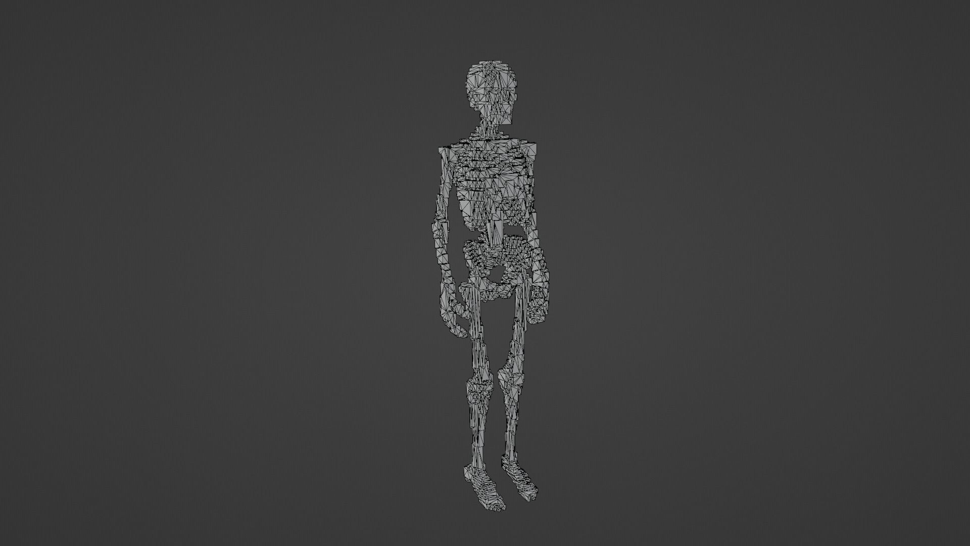 Voxel Skeleton Low-poly 3D model_18