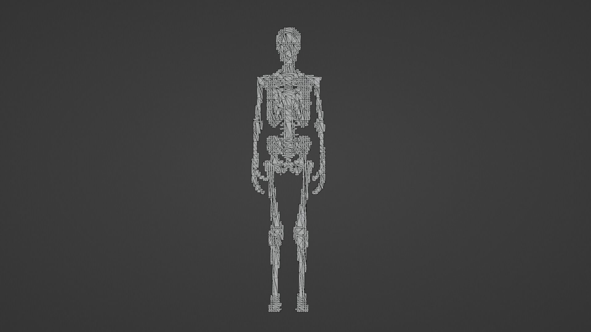Voxel Skeleton Low-poly 3D model_19