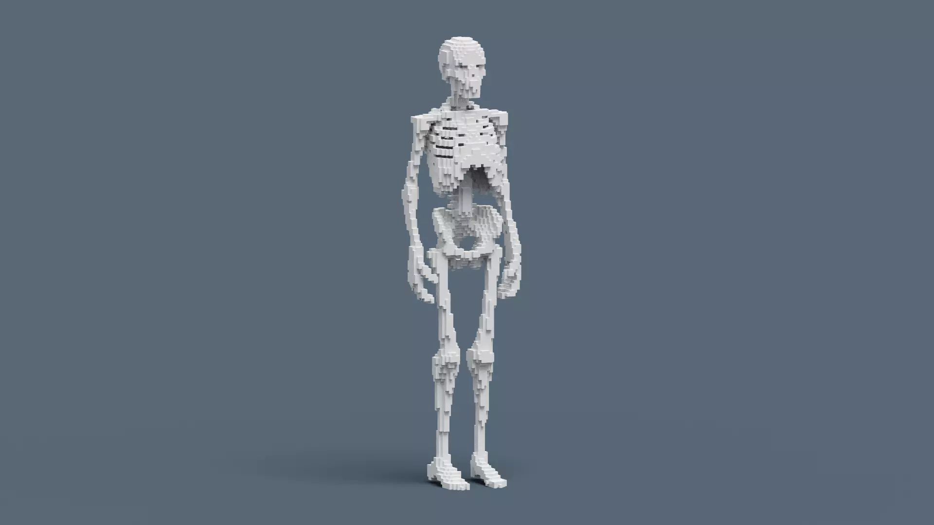 Voxel Skeleton Low-poly 3D model_0