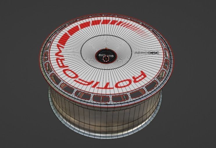 Rotiform LAS-R and Aero Disc Low-poly 3D model_11