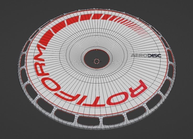 Rotiform LAS-R and Aero Disc Low-poly 3D model_12