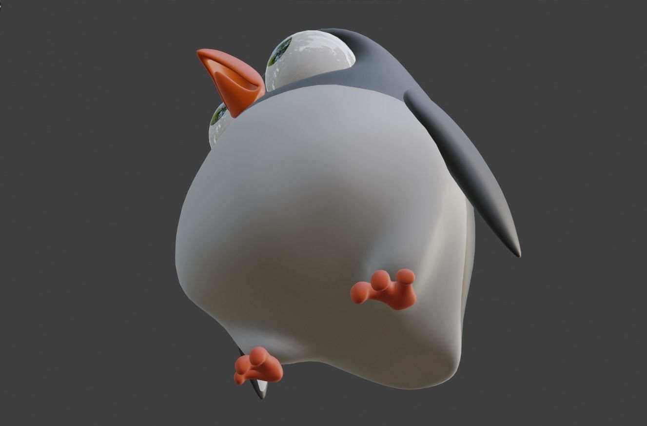 Cartoon Penguin 3D model_2